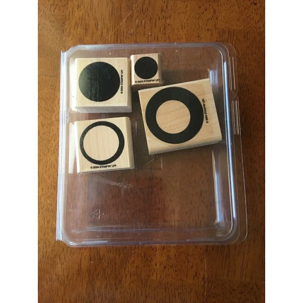 Stampin’ Up Rubber Stamps 2004 Set of 4 Simply Circles Retired Scrapbooking